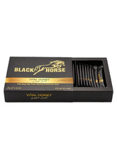 Black Horse Vital Honey Packets with Herbal Supplements for Boosting Vitality and Energy